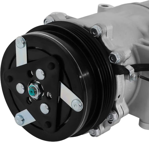 Heavy Duty AC Compressor With Clutch features a four groove pulley, designed for 1994-2000 Honda Civic and 1997-2001 CRV.