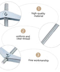 Close-up of 30 Piece Carbon Steel Self Drilling Anchors And Expansion Screws Kit Aircraft Toggle Bolts illustrating materials and thread.