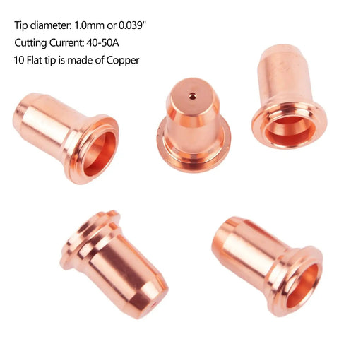 24 Piece IPT40 Plasma Cutter Consumables Kit With Quick Release Electrodes And Nozzles For 55DS Pro And 65DS Cutters, copper tips