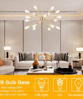 Huge 18 Light Black Sputnik Chandelier Mid Century Modern Pendant Lighting in a modern living room setting