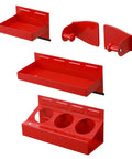 Magnetic Toolbox Tray Set 4 Piece With 6 Inch And 12 Inch Trays Paper Towel Holder 3 Spray Can Holders And 7 Screwdriver Holes Heavy Duty
