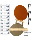 Get That Smooth Finish Fast With 80 Piece Heavy Duty 5 Inch Hook And Loop Sanding Discs showing grit levels and materials.