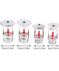 Beefy Fire Sprinkler Head 68C Rating Fast Trigger Flood Protection; four sizes with copper alloy body and red glass bulb.