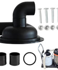 197 Mm Black Cyclone Separator Cover With Elbow Pre-Drilled Replacement For Dust Collection System Vacuum Accessories.
