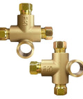 Three Way T Shape Brake Tee Inverted Female Tees Replacement Elbow Connector With Three Male Nuts M10 Universal Auto Brake Line Tee Fitting For Three Sixteenth Inch Pipe 10mm Pack Of 2, brass