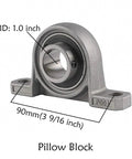 All In One 32 Inch Live Axle Go Kart Kit With 1 inch Pillow Block Bearings close-up view showing dimensions