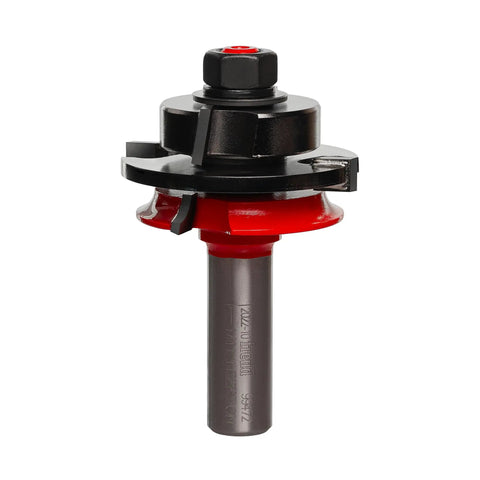 Beadboard Tongue and Groove Router Bit With One Half Inch Shank and One and Seven Eighths Inch Diameter, Two Cutters