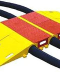 Diamondback UHB2025T Polyurethane Modular Bridge System Tunnel For 3 Inch Hose Lines Yellow Interlocking Design Diamond Plate Tread