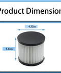 Two Pack HEPA Vacuum Filter For 18V Wet And Dry Vacuums Compatible With PCL733 PCL734 P3240 And 20V 2 Gallon Models dimensions