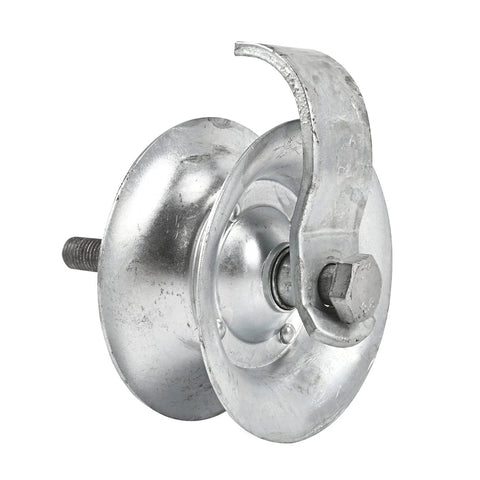 5-inch steel pipe track roller, galvanized finish for 1-5/8 in pipe track