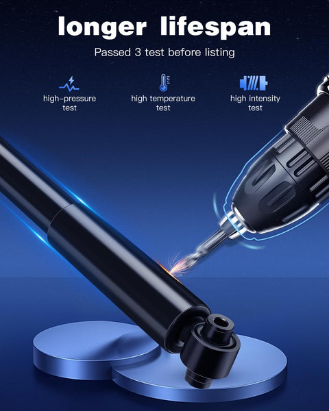Rear Gas Shocks Absorbers For Nissan Rogue And Rogue Sport Pair Replacement OE 349097 with durability test illustration