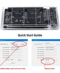 Dual MSATA SSD To USB 3.0 Type C Adapter With JBOD Raid 0 Mode And 2.5 Inch SATA Combo Enclosure for setup guide.