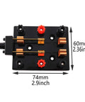 Double Pole Double Throw Knife Switch For Hands On Electricity Lab Safe Visual Two Circuit Disconnection Educational Teaching Tool And Practical Electrical Switchgear For Classroom Experiments, 74mm x 60mm black bakelite base