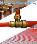 Heavy Duty 3/4 Inch PEX Cinch Clamps Set with 304 stainless steel for plumbing, red tubing connections, universal fitting.