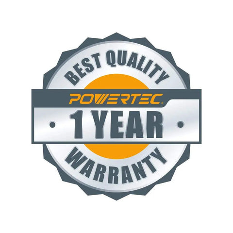 Best Quality Powertec 1 Year Warranty badge for Rugged Belt And Disc Sander Combo For Woodworking With 4 By 36 Inch Belt And 6 Inch Disc