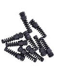 IP68 Waterproof M22 PG16 Cable Gland Connector With Spiral Flex Strain Relief, Lock Nut, Rubber Washer, 5-Piece Kit