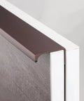 Long Aluminum Cabinet Edge Pull Handle For Kitchen Cabinets And Wardrobes, Hidden Concealed Door Pull, Brown, 5.9In/15Cm, side view