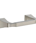 Pivoting Toilet Paper Holder in Brilliance Stainless Steel Finish, wall mount accessory, side view, metallic swing arm.