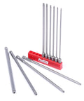 Tamper Resistant Torx Bit Set T7 Through T40 With One Quarter Inch Hex Shank, 150mm Six Inch Drive Bits, 10 Piece Pro Grade S2 Steel