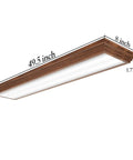 2Ft LED Light Fixture With 3 Color Temperature Adjustable 3000K 4000K 5000K No Fuss 30W 3300LM Flush Mount With Wooden Frame