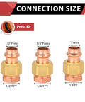100 Pack 1 Inch Copper Press Fitting Union Female FPT For Pipe Connection Quick Connect Leakproof Seal Fits Type M L Or K Copper Tubing