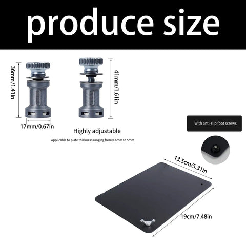 Adjustable PCB Holder With Heat Resistant Base For Soldering And Circuit Board Repair size and dimensions guide