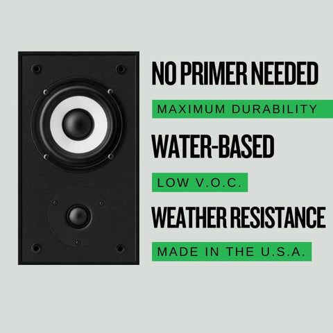 Heavy Duty Slick Texture Coating Water Based Pro Gear Roll And Spray Formula Beast Mode Speaker Cabinet Armor Black features.