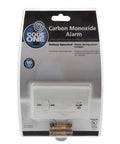 Top Shelf Battery Operated Carbon Monoxide Alarm Featuring Digital Co Gas Detector in a package with AA batteries included.