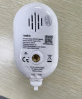 Bottom view of 5MP Solar Outdoor Security Camera Kit With Wireless Spotlight Night Vision, showing model details and battery slot.