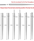 6 Piece Stainless Steel Piercing Tapers Set 14G 16G External Threadless And Internal Bar Insertion Pins For Body Piercing Kit Durable Rust Resistant Smooth Polished Finish with tapered design and thread options