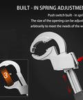 Universal Adjustable Double Ended Wrench For Faucets And Pipes DIY Home Plumbing Tool with built-in spring adjustment feature