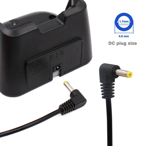 DC charger with cable from Replacement DC Charger Adapters And Cables Kit Pro Grade For Ham Radios Compatible With NC 86B 72B 88B PA 48B SAD 24B Includes Charger Cable Set For FT 60 FT 60R FT 1DR FT 2DR VX 5R VX 6R VX 7R VX 8R And CD 41 CD 47 15A