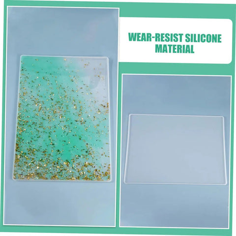 Top Shelf 2Pc Silicone Craft Resin Mats For DIY Epoxy Casting Projects And Custom Home Table Decor Or Writing Board Creations With Durable Non Stick Surface