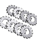 M1 Pro Grade Gear Cutter Set With HSS Involute Milling Cutters For Metalworking And CNC Machining shown at an angle