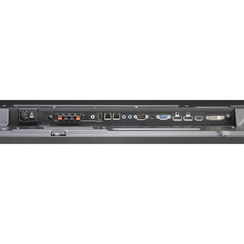 Rear view of Professional Grade 55 Inch Full HD LED Monitor Built Like A Tank For Commercial Video Walls And Digital Signage Featuring Native 1920X1080 Clarity And Snappy NFC Response with various input ports.