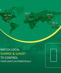 World map showing time zones for No Neutral Needed Smart Light Switch 2 Pack for Alexa and Google Home Voice Control Ready Single Pole Works With Smart Home Devices Free Smart Life App Control.