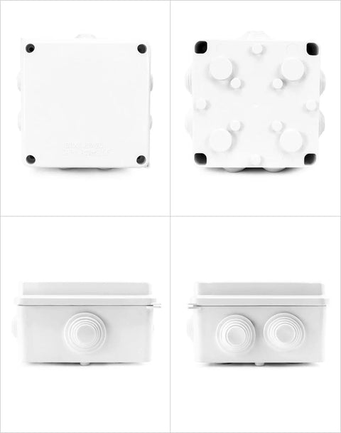 Weatherproof IP65 Junction Box 4 By 4 By 2.8 Inches ABS Plastic 2 Pack Surface Mount Enclosures For Indoor And Outdoor Installations