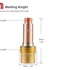 Gas Lens Collet Body And TIG Collets Kit For TIG Welding Torch WP-17 WP-18 WP-26 Series, detailed view of collet body