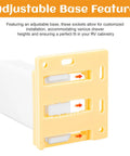 Heavy Duty RV Drawer Slides Rail Bracket For One Inch Channel With Four Way Adjustable Base, adjustable base sockets for RV cabinetry.