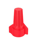 Red WingTwist WT52 wire connector with contoured wing design for two or more copper wires in electrical boxes, single view.