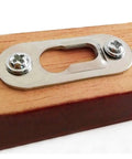 Close-up of Heavy Duty Keyhole Hangers 120 Pack Built Tough Wall Mounting Hardware for picture frames with stainless steel finish.