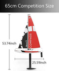 53 Inch Wind Powered Remote Control RC Sailing Boat With 2.4G Radio Assembled Durable ABS Fiberglass Hull Perfect For Beach Park Lake Fun And Hobbyists Adults
