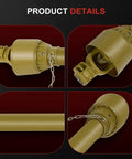 Beat Down Tough Heavy Duty PTO Shaft For Bush Hog And Finish Mower Measuring 39 To 62.5 Inches Featuring dual connections and detailed view.