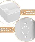 Detail view of Five Piece Surface Mount Outlet Boxes With No Sweat Setup And Ultra Slim Single Gang Build showcasing durable plastic material.