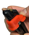 Using Mini Mag Speed Loader Fits Ruger Mark I II III IV 22 45, Smith And Wesson Victory, Browning Buck Mark 22LR, Quickie Loader Red