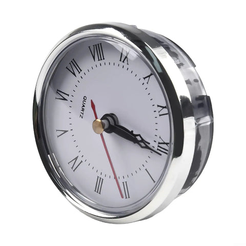 80mm Quartz Clock Insert With Easy Read Black Arabic Numerals On White Face And Transparent Lens Replacement Movement For DIY Clock Restorations Fits 73mm Hole 18mm Depth No Brainer For Crafts And Home Projects