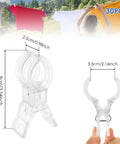 Heavy Duty 30 Pack Clear Balloon Arch Clips Kit With Invisible Spring Clamps For Weddings Parties And Beach Towels Holding Backdrops Quilts Photography Props securely without ruining your vibe. Clear ABS plastic clip, 3.54 x 2.16 inch, for hanging clothes and backdrops.