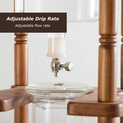 Feature of adjustable stainless steel valve on Portable 3000Ml Cold Brew Coffee Maker for precise drip rate.