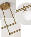 Three Light Glass Globe Linear Chandelier In Gold Finish Pendant Light For Living Room Dining Room Kitchen Island Modern Industrial Ceiling Fixture With Gold Glass Shade Options And Easy Install Mounts ceiling mount and rod detail