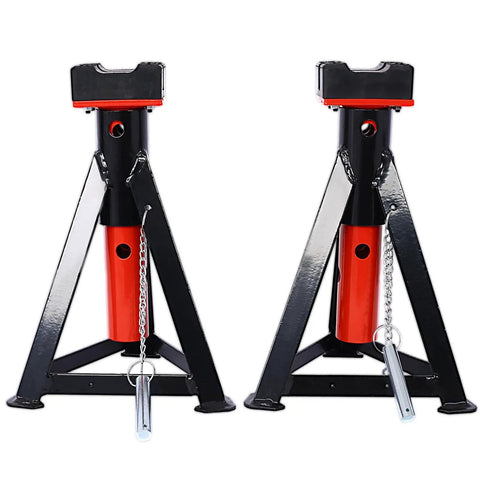 3 Ton Jack Stands For Home Garages Heavy Duty Steel Lifts With 6000 Lb Per Stand Low Profile Auto Shop Axle Lifts Ten Adjustable Heights